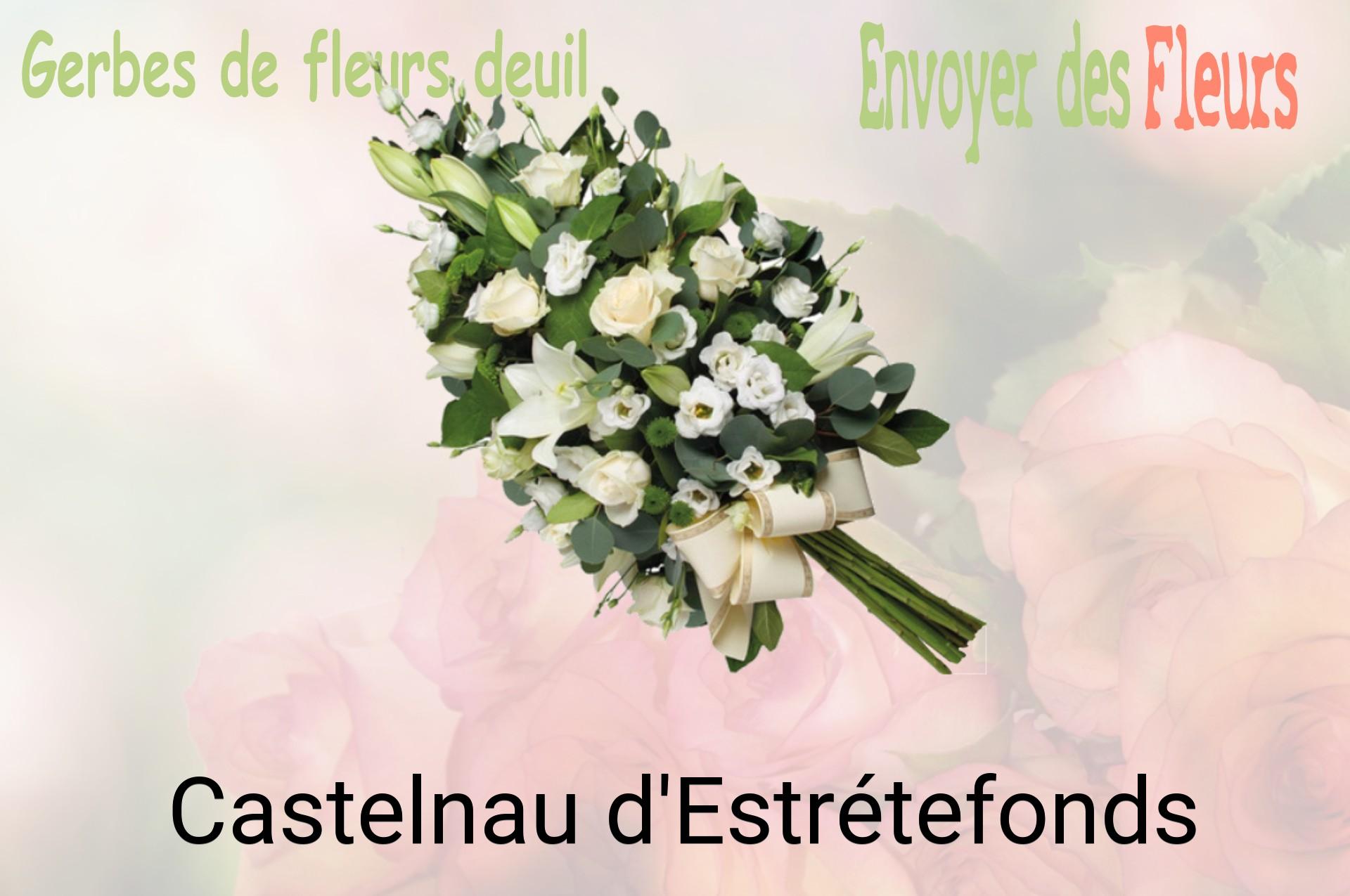 Gerbe de fleurs de deuil livrée à Castelnau-d'Estrétefonds